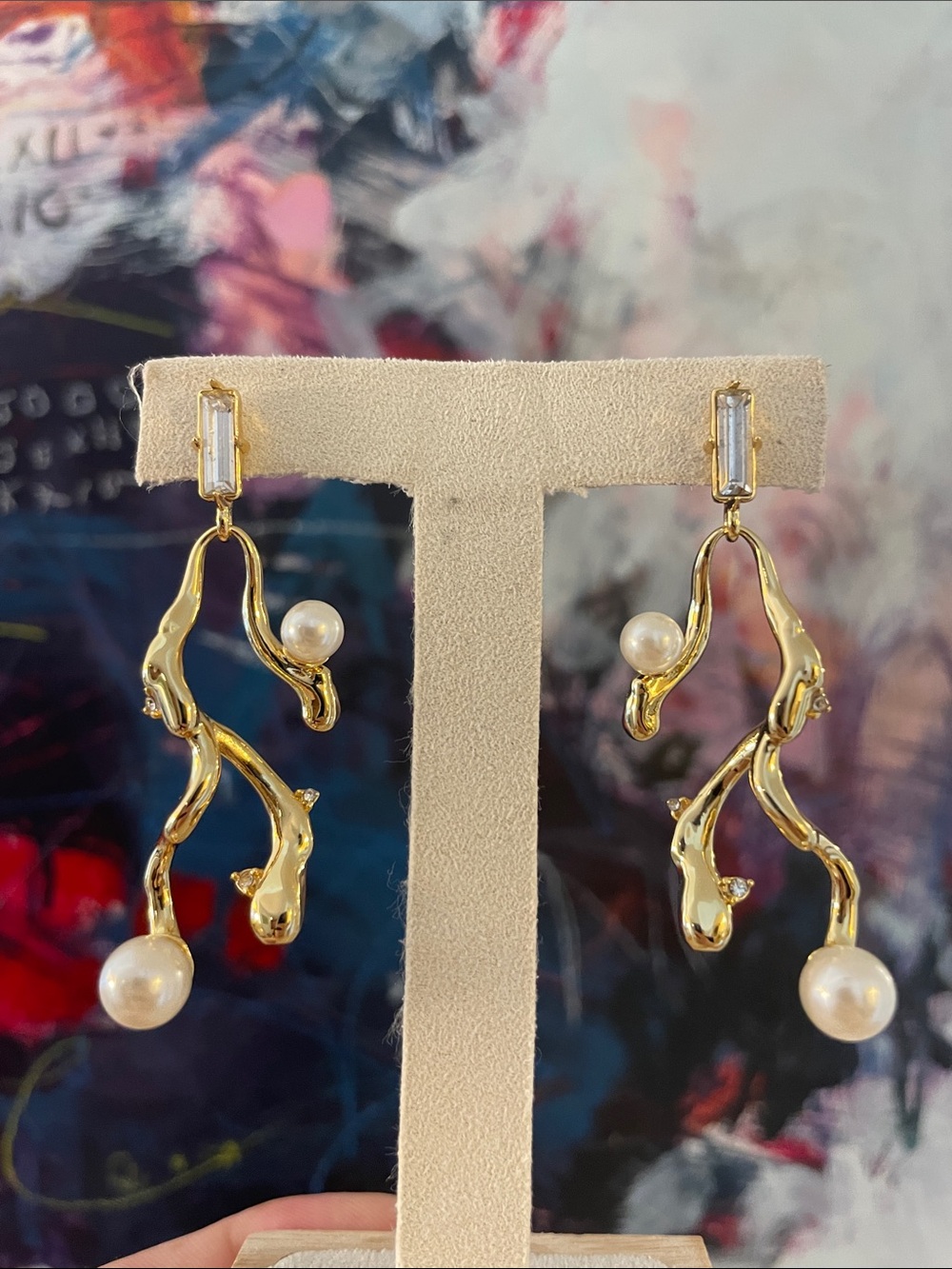 Alexis BITTAR Gold Pearl Drop Earrings – Women Jewelry